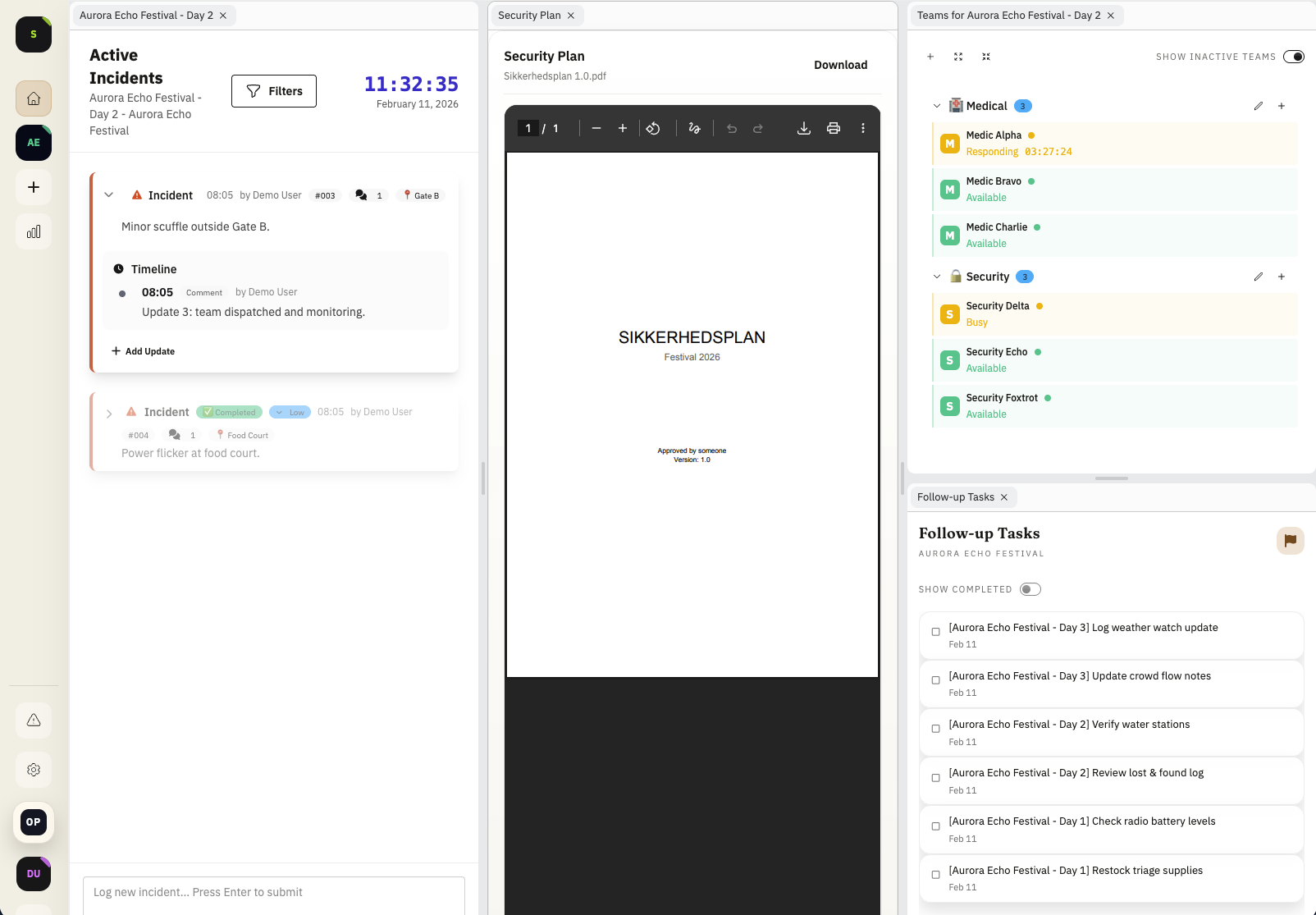 Shamira left rail menu showing quick one-click access to Documents