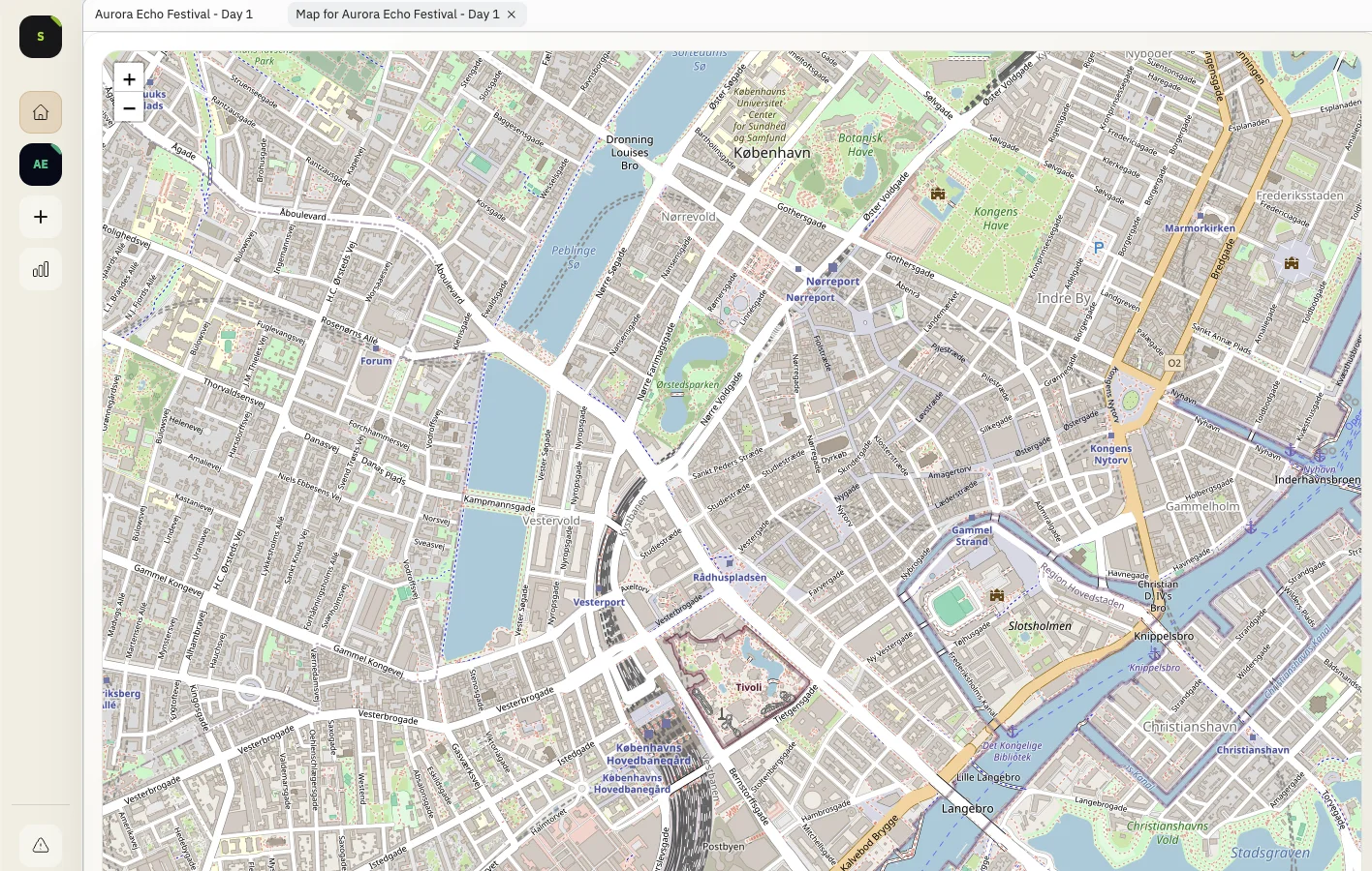 Map-first panel arrangement for location-led operations and dispatch decisions